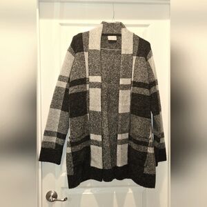 Cyrus Miley Two Pocket Cardigan Charcoal/Frostgray XL NEW!